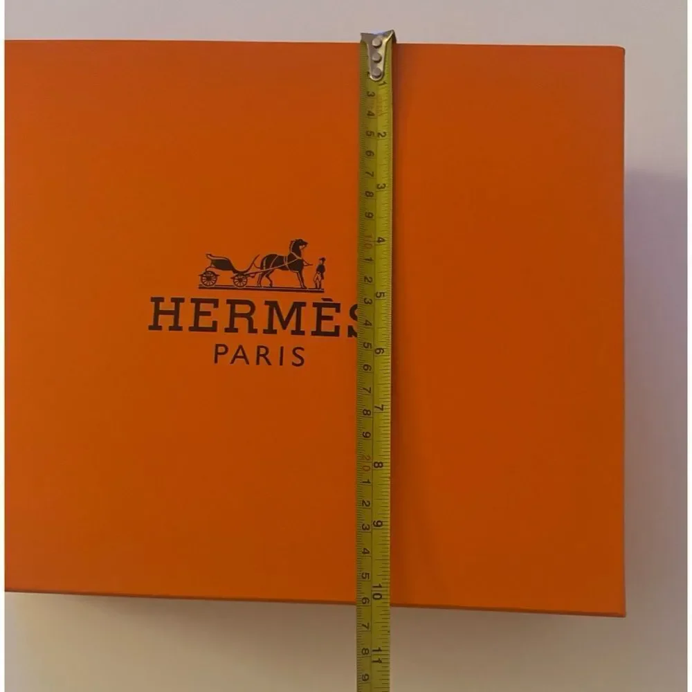 Hermes Large Vibrant Orange Storage Gift Box Only with Ribbon